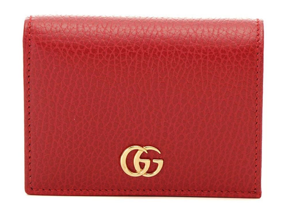 Gucci GG Marmont Leather Bi fold Wallet Red